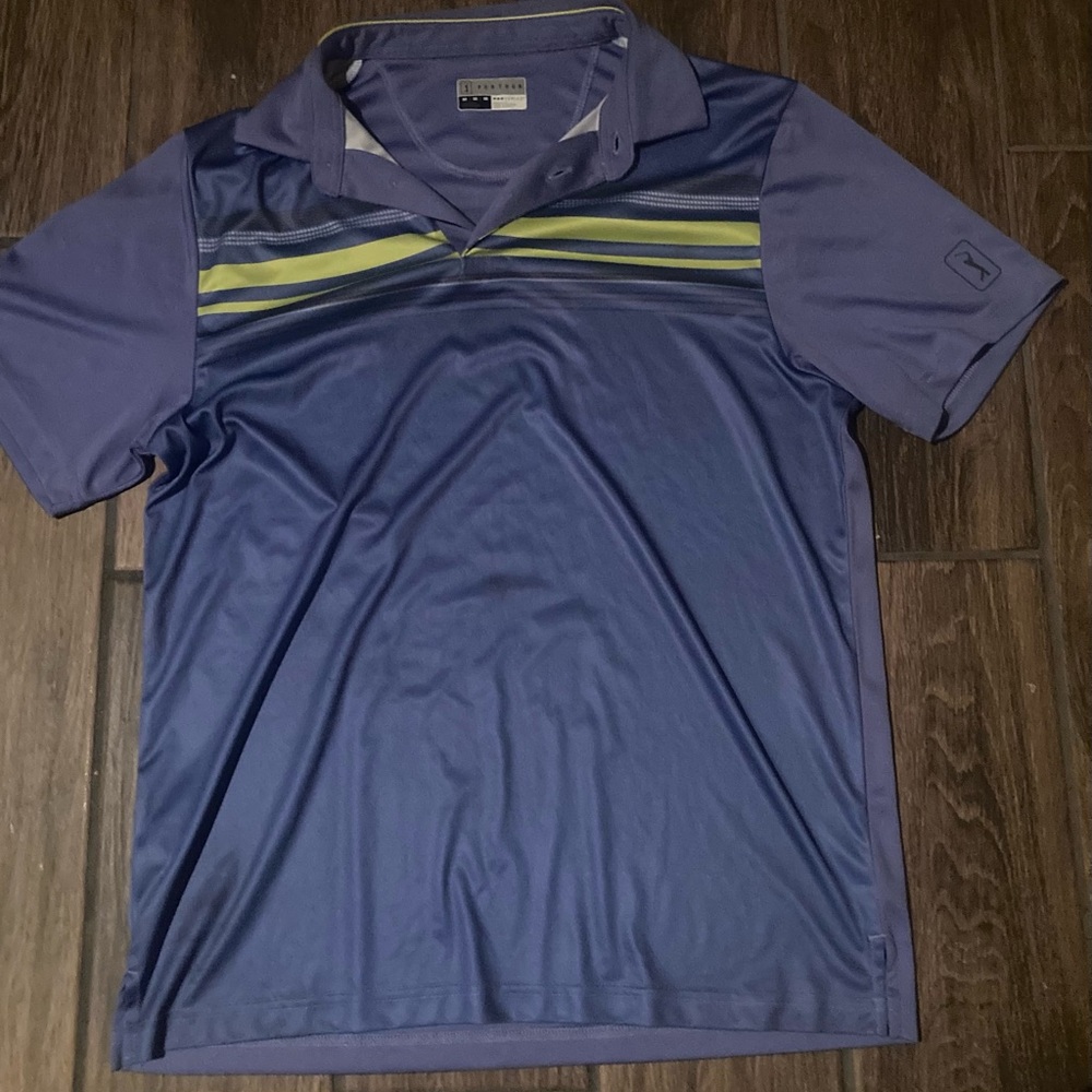 PGA Tour blue polo shirt